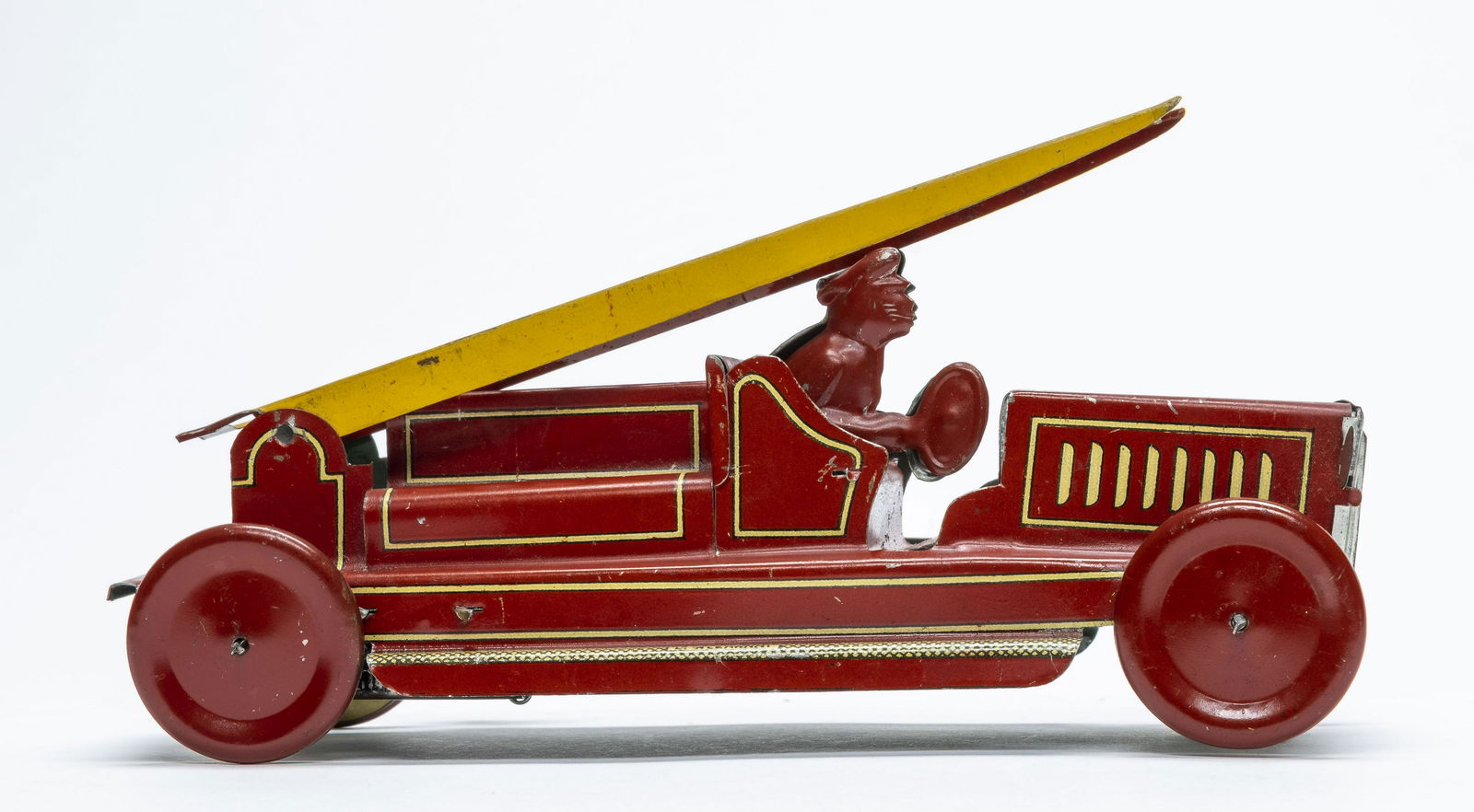 Alemanni Fire Ladder Truck Tin Windup Toy (1 of 6)