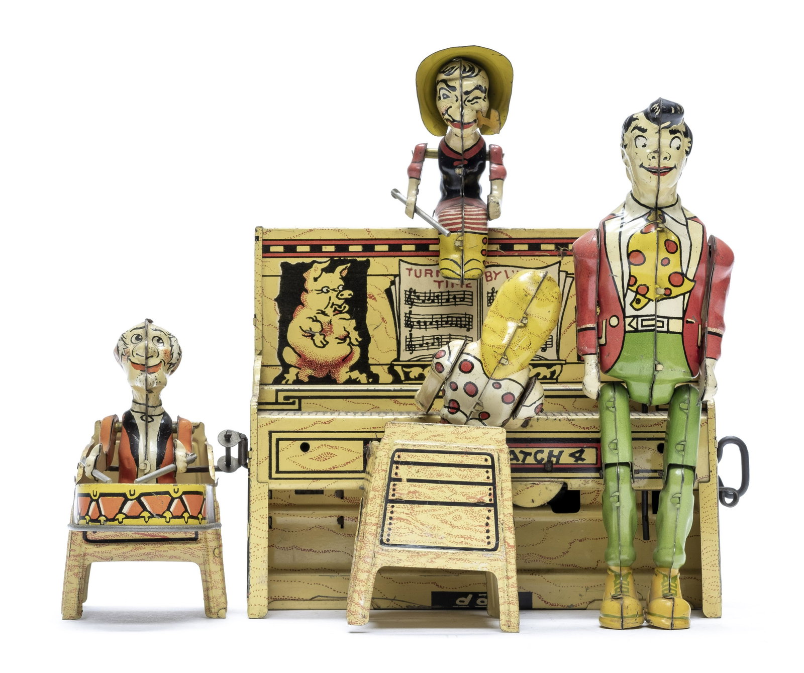 Lil' Abner and the Dogpatch Band: Made by Unique Art. Made of Tin. Worked when tested. Excellent Condition.