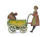 CKO Wind Up Woman Pushing Carriage