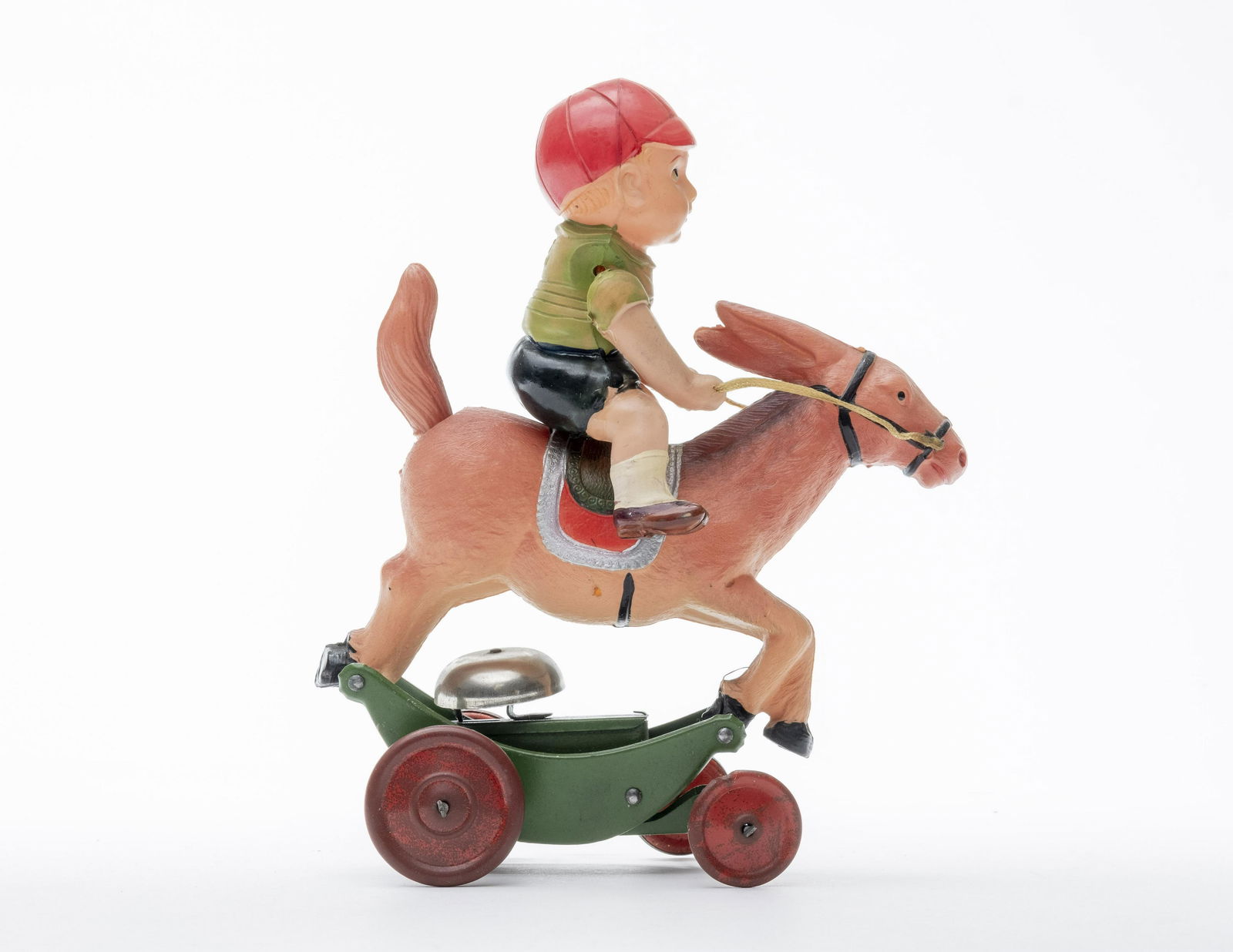 Boy on Donkey Celluloid Windup Toy (1 of 2)
