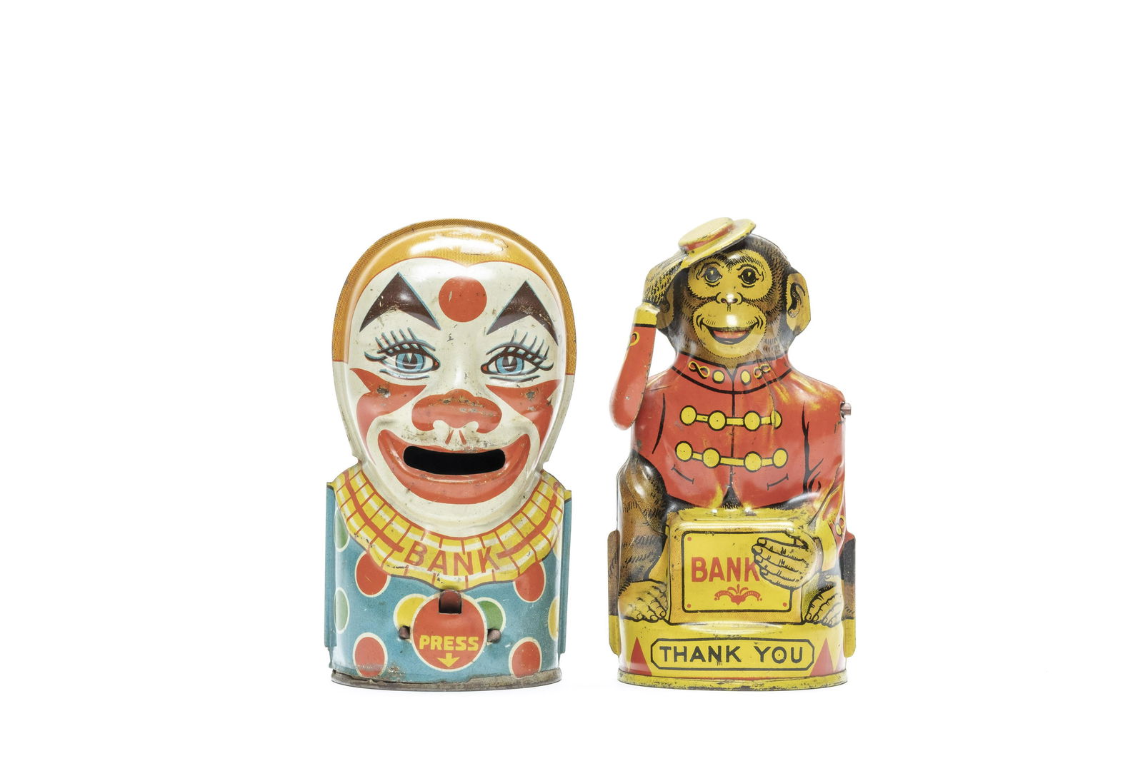 Chein Monkey & Clown Mech Banks (1 of 4)