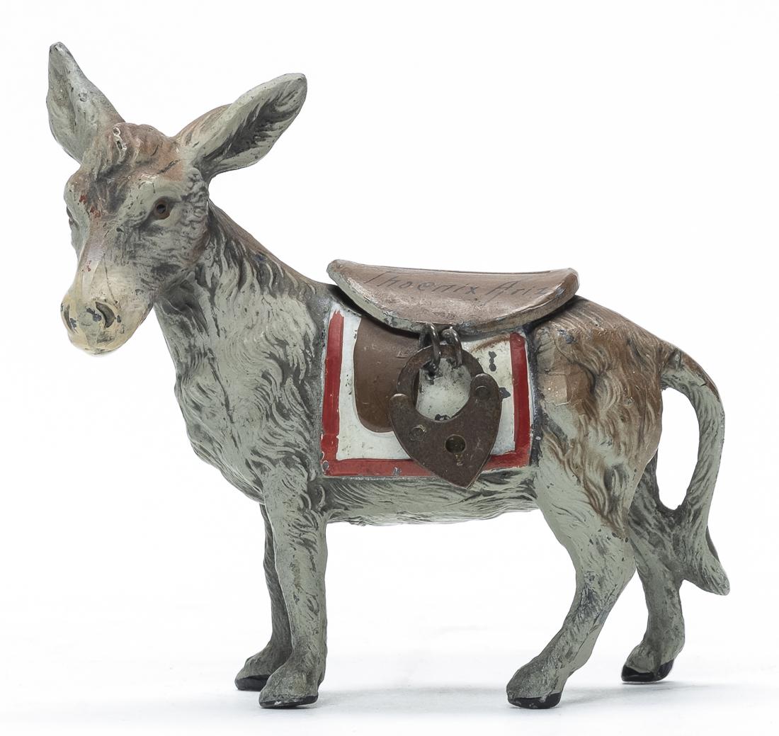 Donkey with Saddle Spelter Bank (1 of 2)