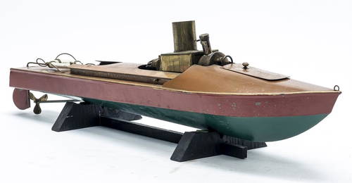 Boucher Live Steam Tin Speed Boat c 1920 Unfired