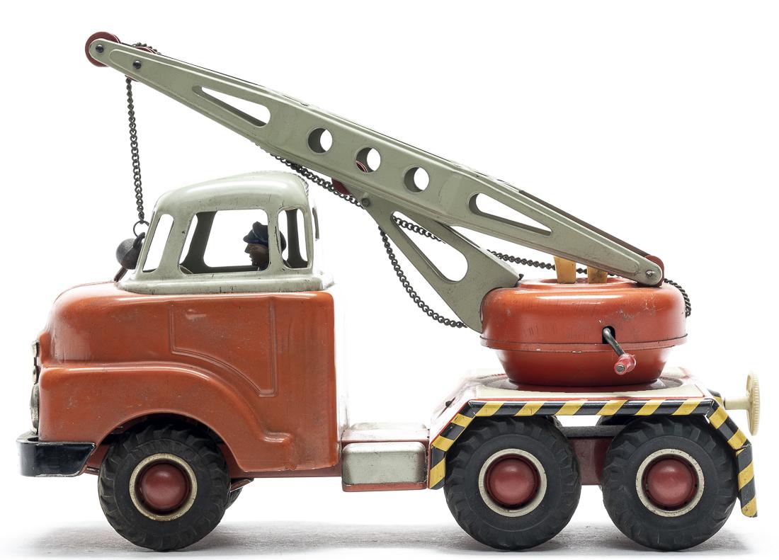 Arnold Tow Truck Friction Toy: Arnold Toys. West German - 1950's - 10" Long. Worked when tested. Excellent Condition. ***Domestic shipping for this lot will be $20, International shipping to be determined.***