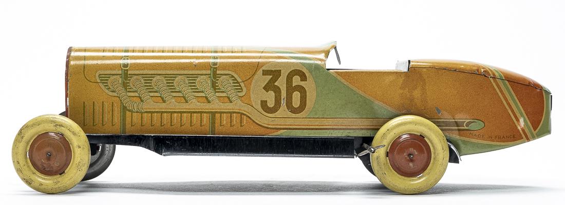 #36 Race Car Windup Tin Toy (1 of 6)