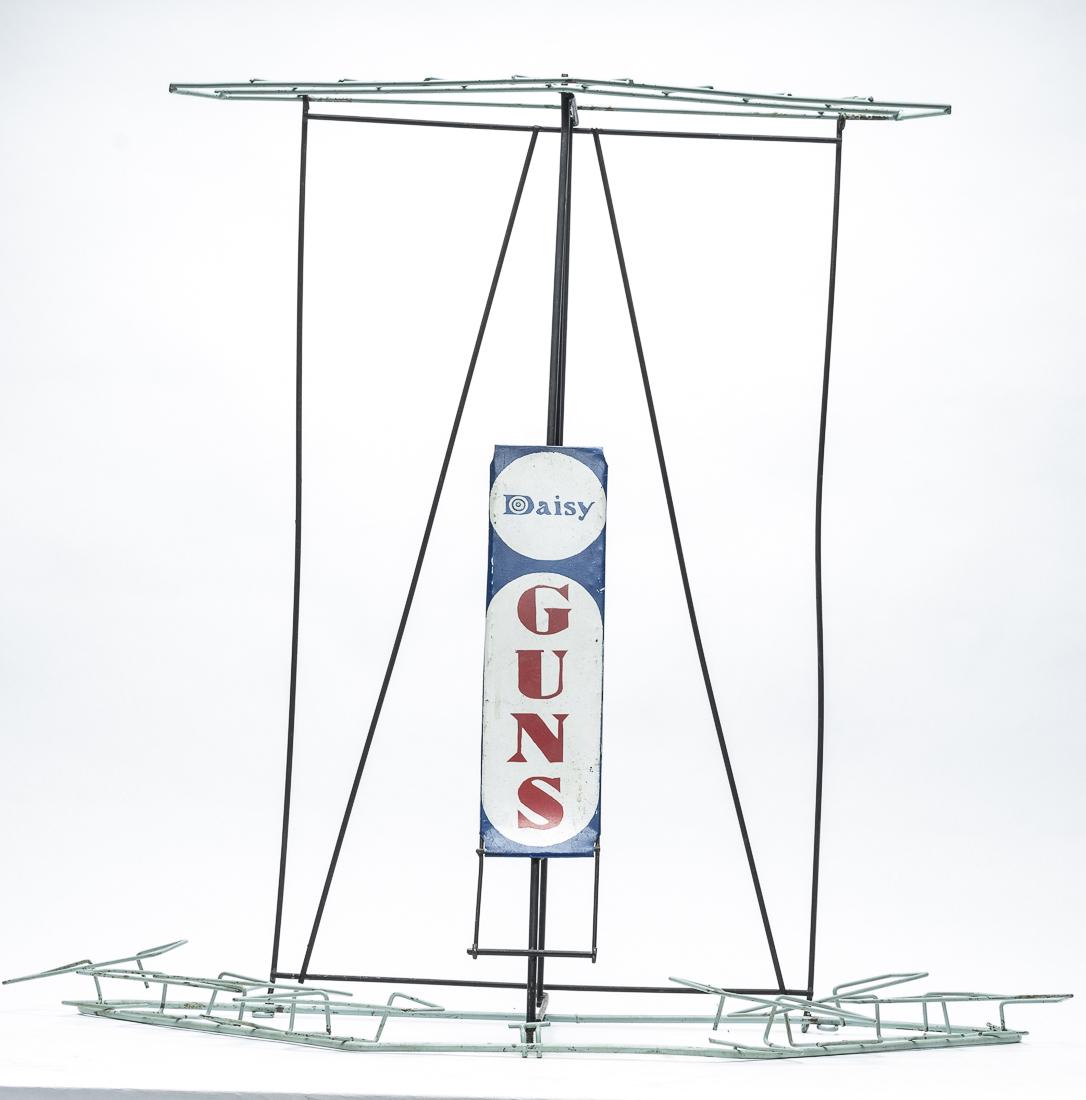 Daisy Gun Display Stand: American - 1950's - 32" Wide x 28" High. Very Fine Condition. ***Domestic shipping for this lot will be $30, International shipping to be determined.***
