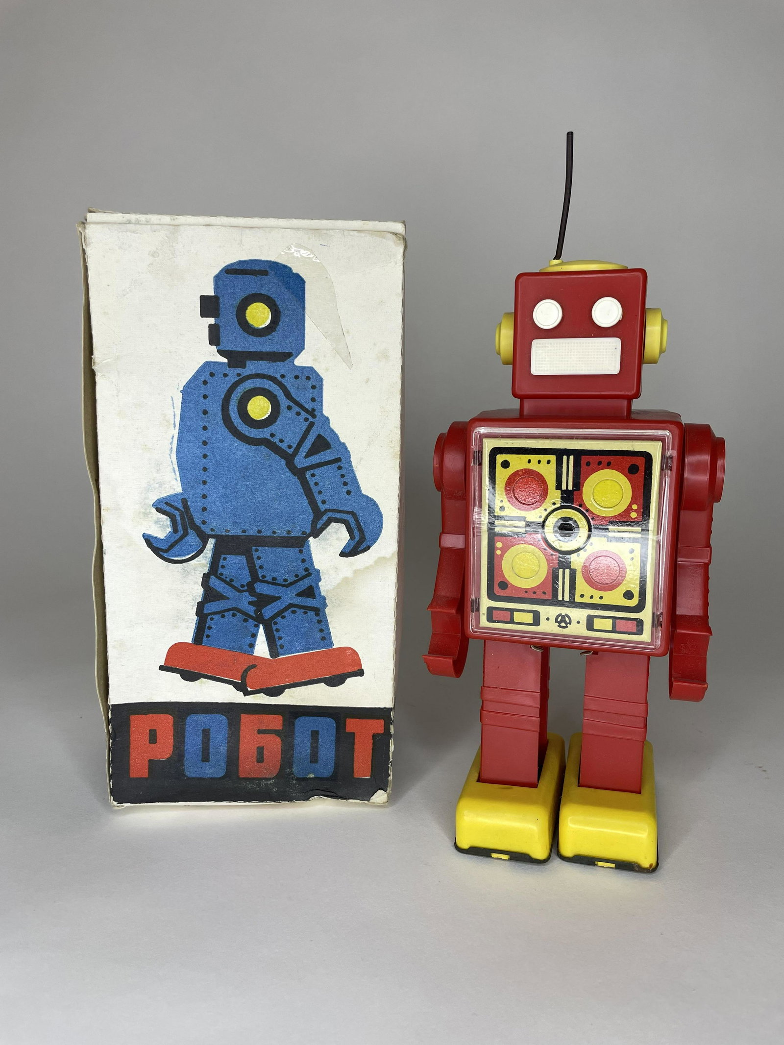 Russian Space Robot: Collectable replica. Plastic. 8 inches high. In original box. Excellent Condition. Worked when tested.