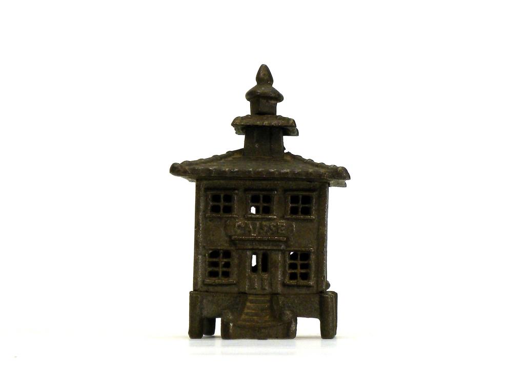 Caisse Iron Bank - Rare: French - 1920's - 6" Tall. A very scarce cast iron version. Fine Condition.
