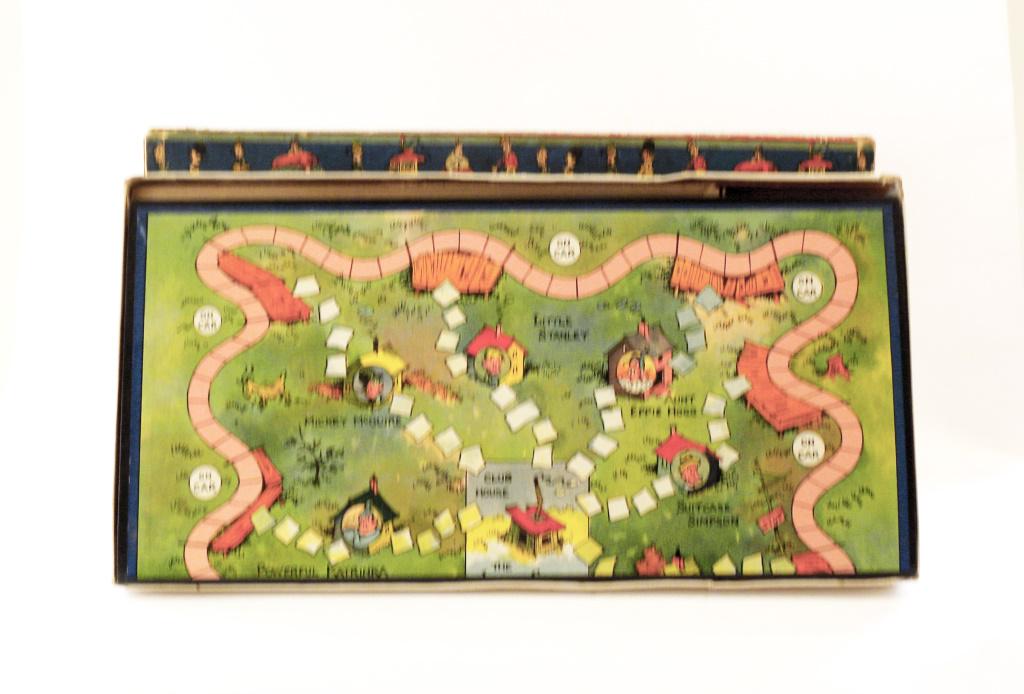 Toonerville Trolley Game: Milton Bradley. American - 1920's - Box 17" Wide x 9" Tall. Very Fine Condition. Box with tears.