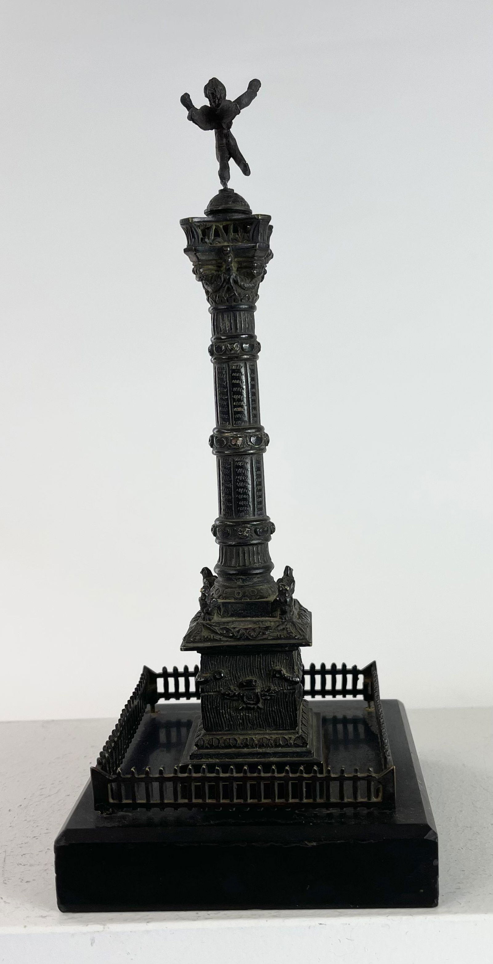 Obelisk with Winged Angel - Grand Tour: European - 1880's - 8 1/2" Tall. Another famed obelisk from the "Grant Tour" of European cities. The Grand Tour was principally a 17th to 19th Century custom of a traditional trip through Europe. Typi