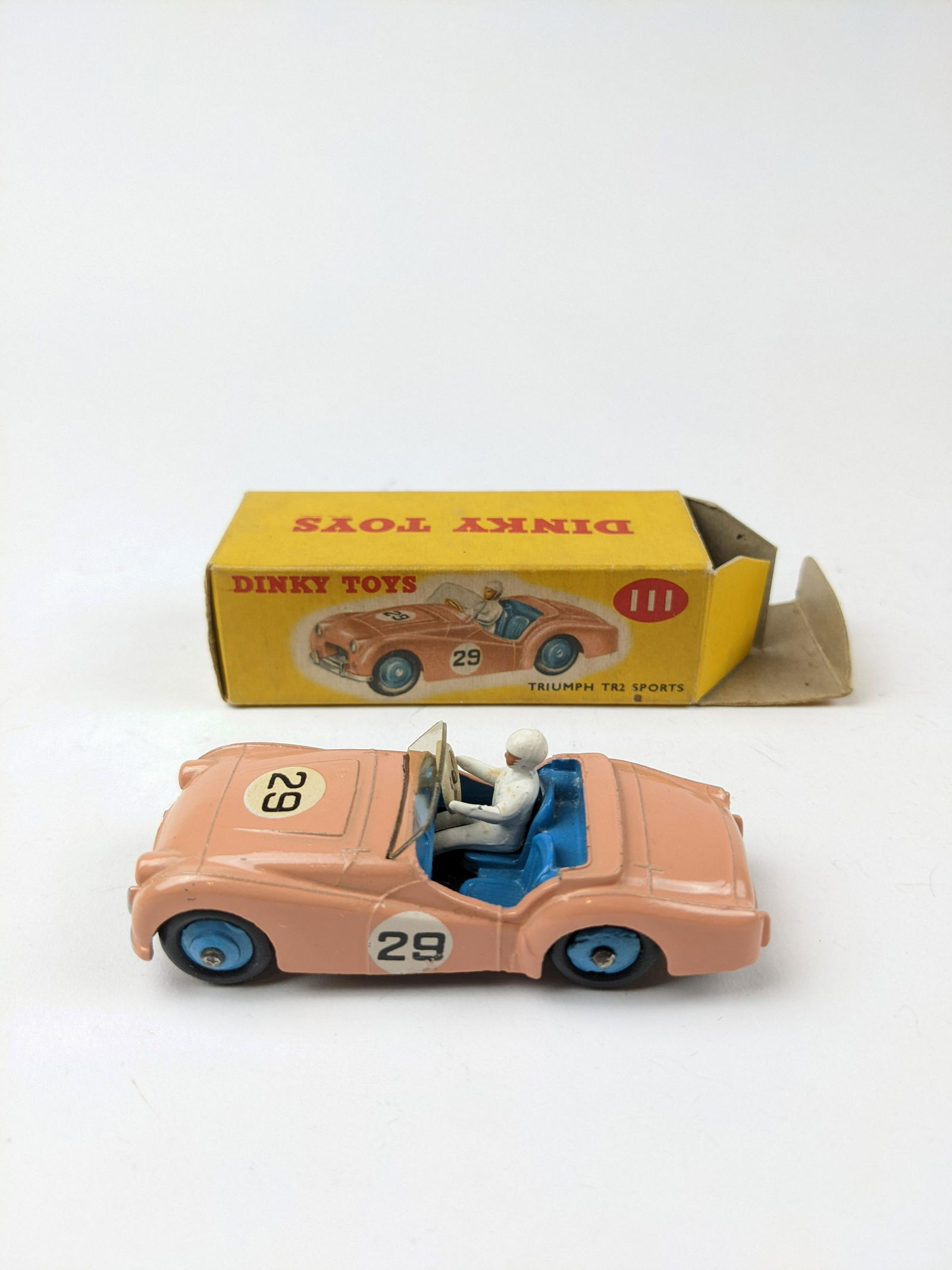 Dinky 111 Triumph TR2 In Pink (1 of 1)