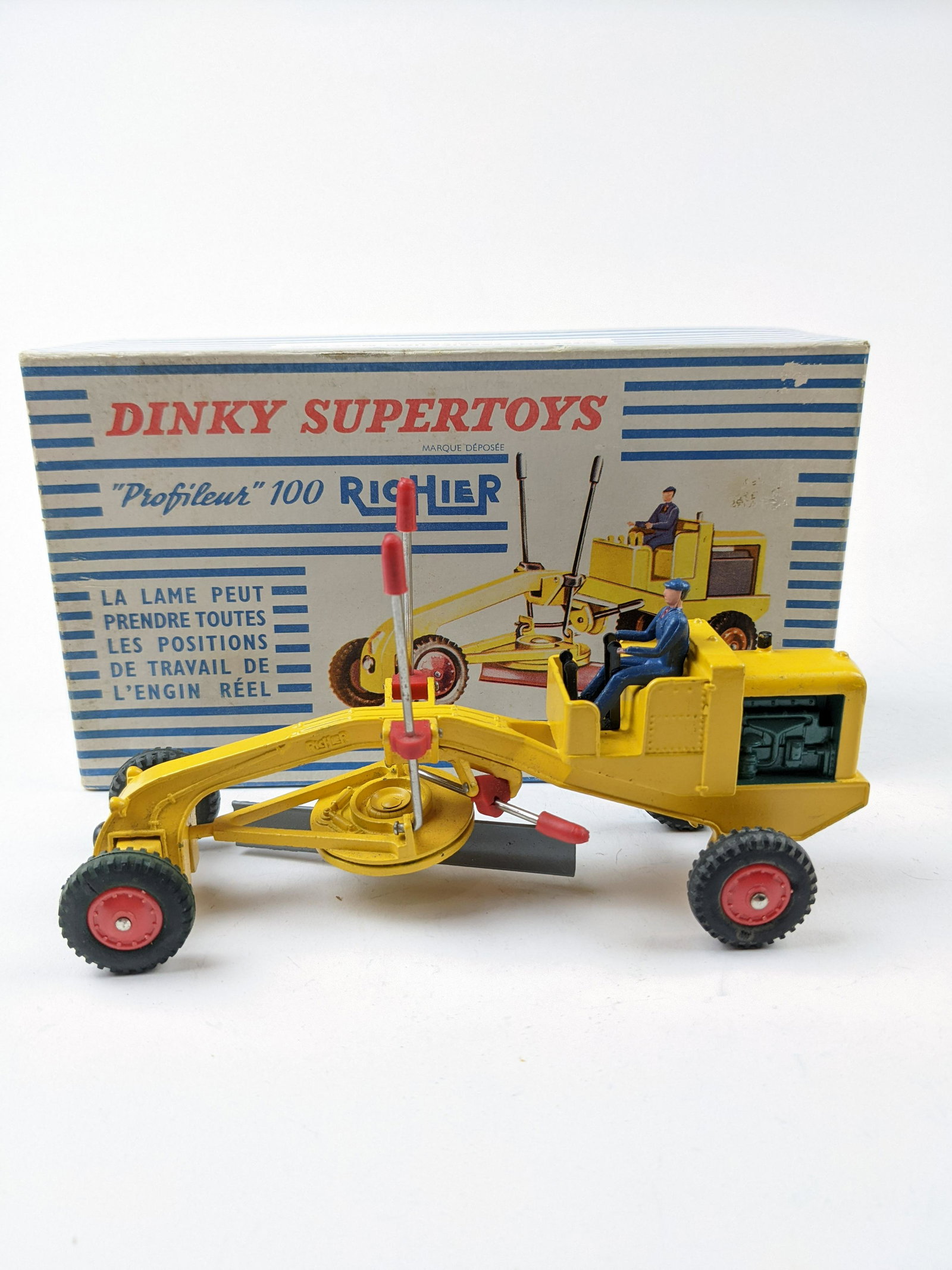 Dinky Supertoys N°886 – Profileur Richier 100 – Échelle 1:43 – Jaune – Boîte D'origine