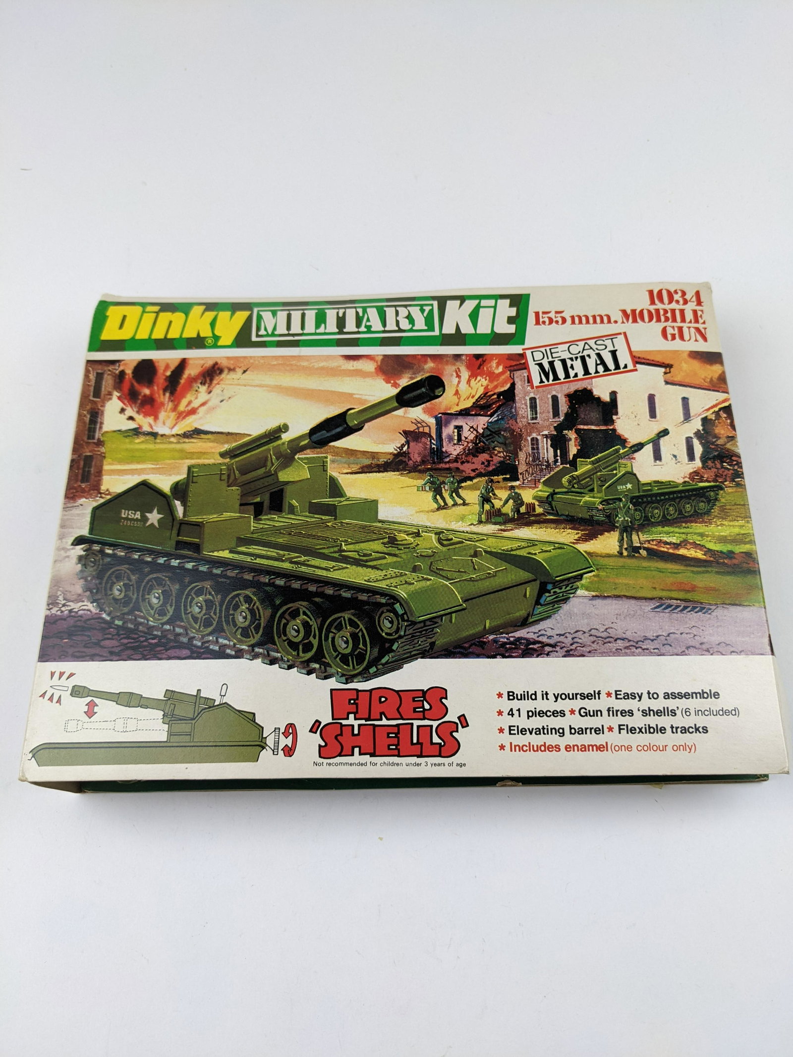 Dinky Kit 1034 155mm Mobile Gun: Condition Very Good Opened Box Very Good