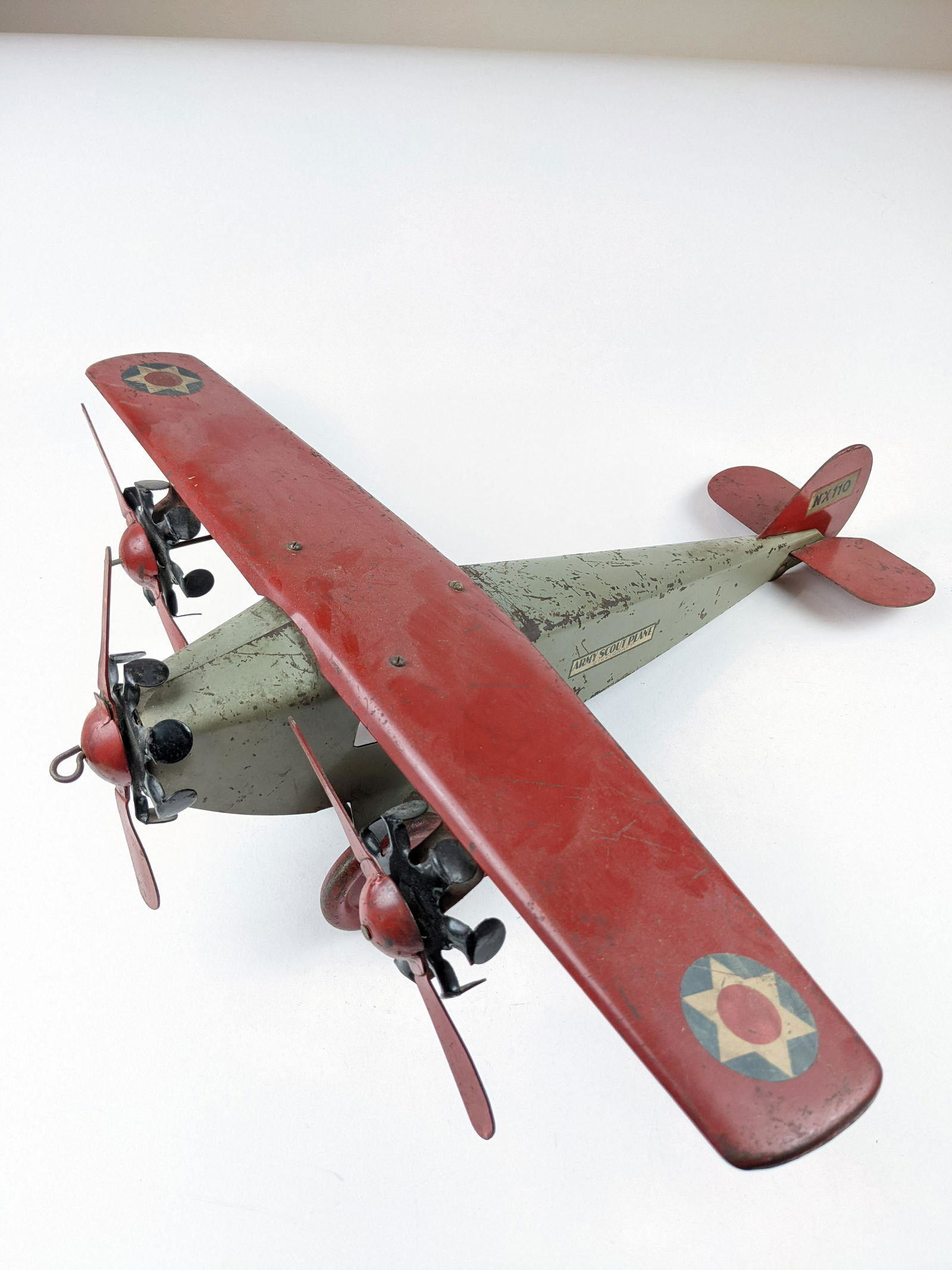 Steelcraft Army Scout Plane 24 Inches Pull Toy (1 of 1)