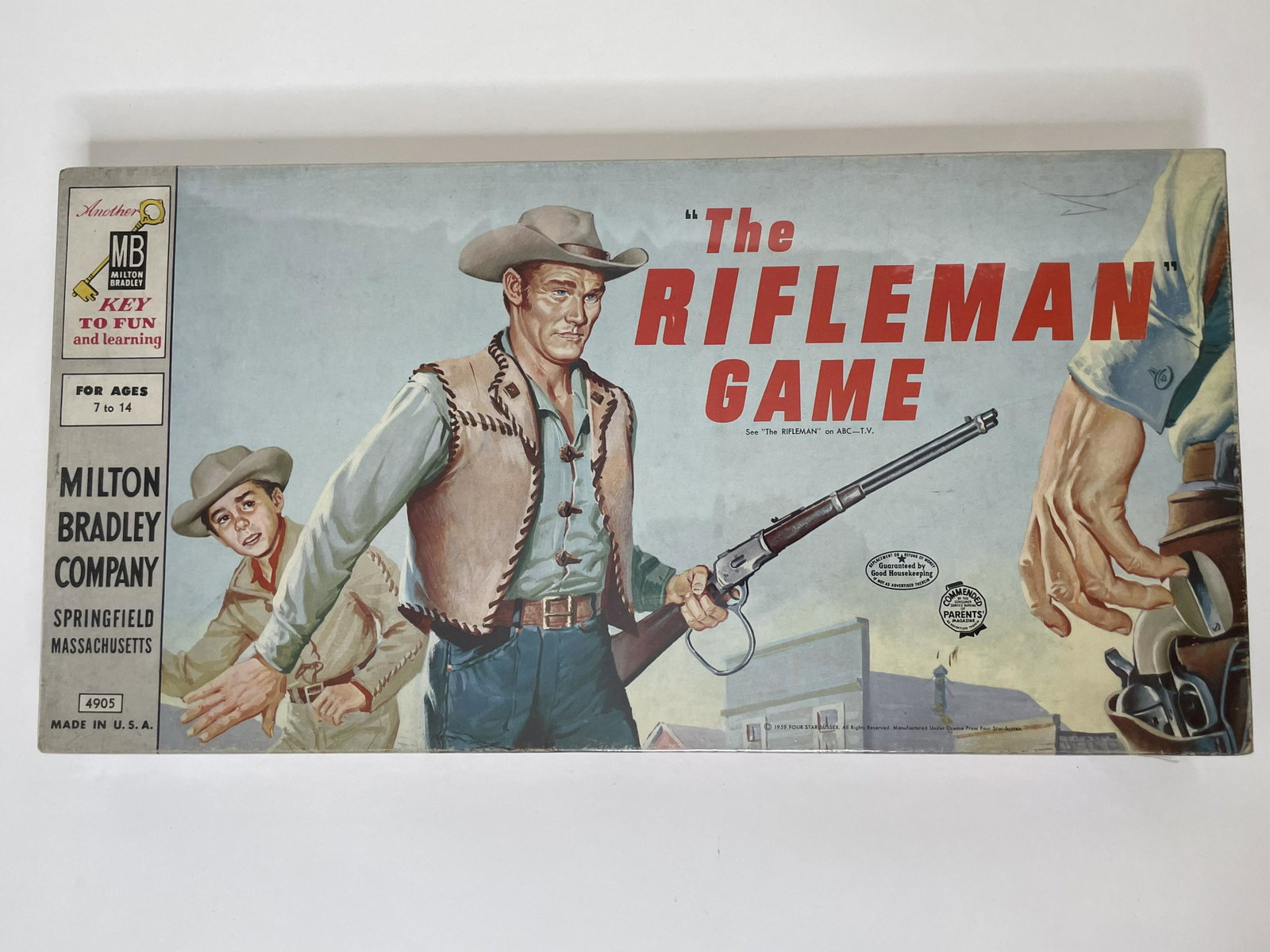 The Rifleman Game: Made by Milton Bradley #4905. Excellent Condition. Holster included in image #3!