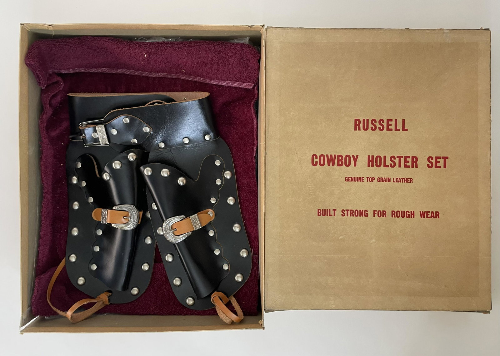 Russell Cowboy Holster Set in Box: With original box. Pristine Condition.