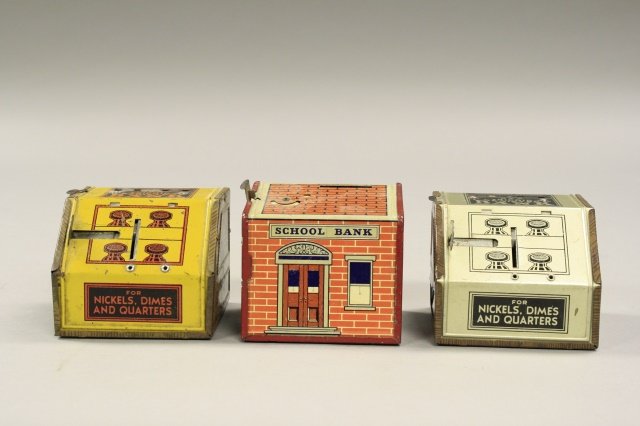 Three Tin Still Banks (1 of 2)
