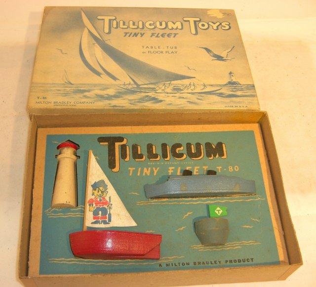 TILLICUM SET: Milton Bradley product; 9 7/8" long box; condition very good
