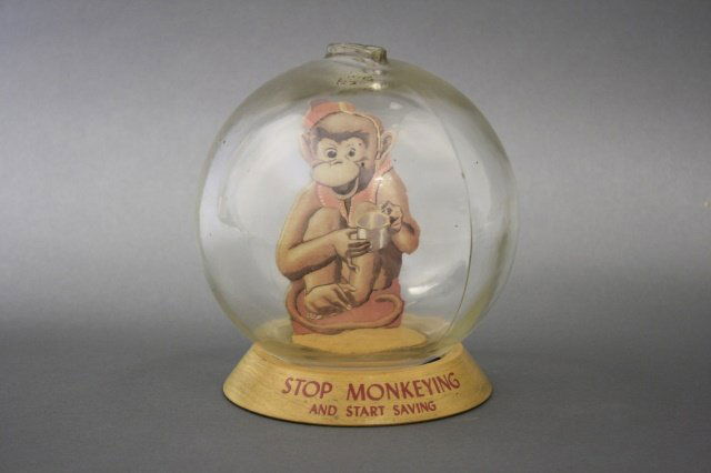 "Stop Monkeying and Start Saving" Bubble Bank (1 of 2)