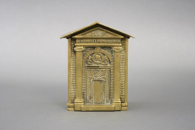 Odd Fellow Bank: Odd Fellow Bank (4 1/2" H). Made of brass and in pristine condition. Danish circa 1900.