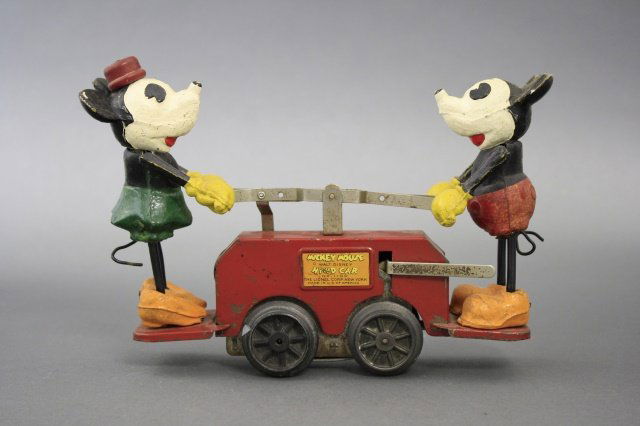 Mickey and Minnie Mouse Handcar (1 of 2)