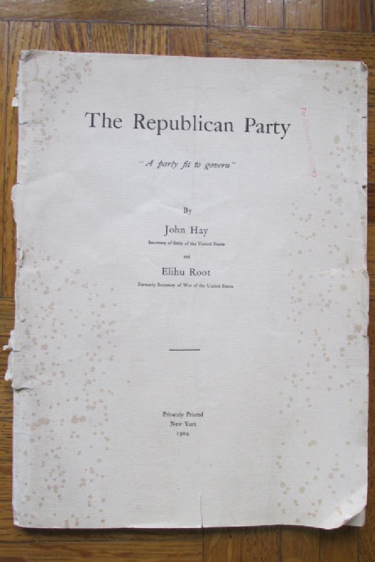 The Republican Party (Theodore Roosevelt 1904): The Republican Party A party fit to govern and The Address Delivered By Elihu Root as Temporary Chairman of the National Republican Convention at Chica