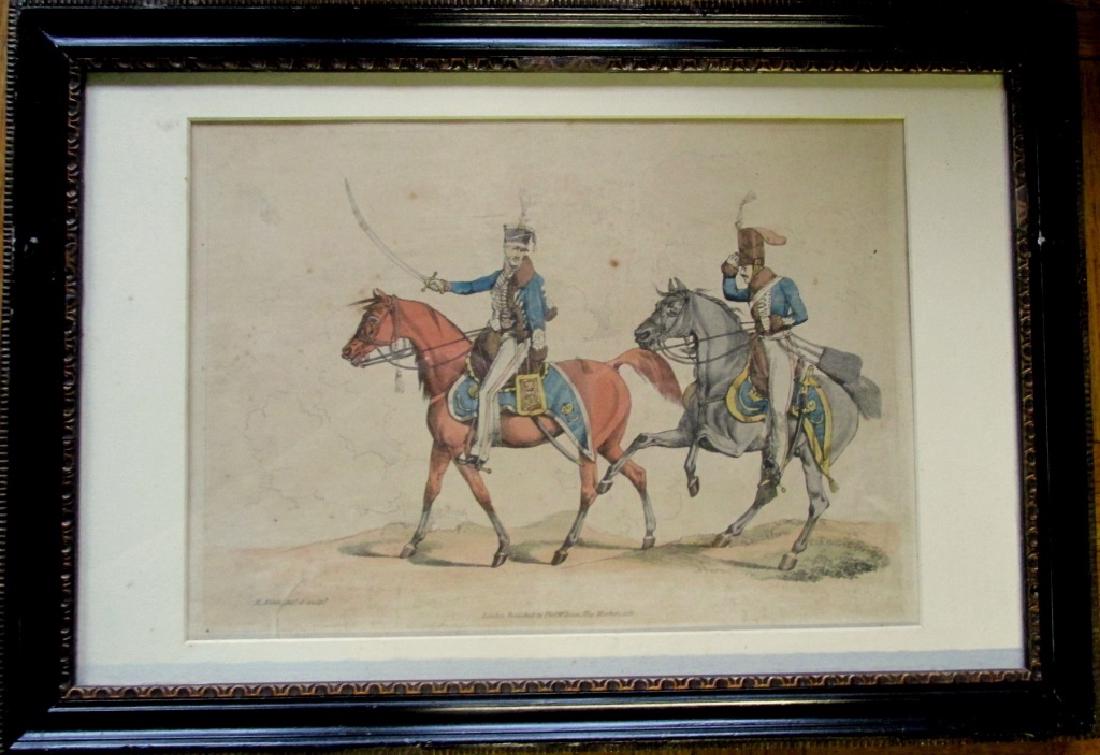 Henry Thomas Alken 1785 - 1851: Napoleonic Cavalry Soldiers Alken notably was an artist of sporting scenes. His military related pictures are rare. This engraving shows two Napoleonic Cavalr