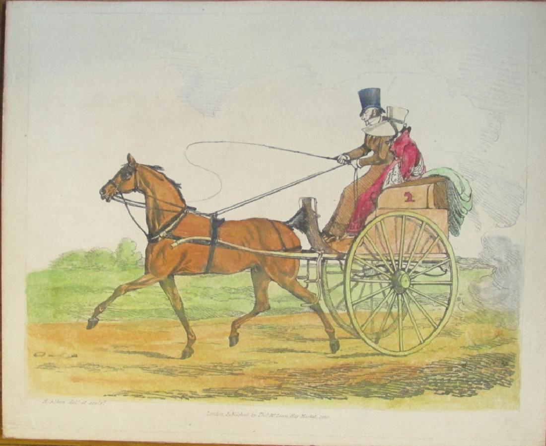 Henry Alken 1785 ~ 1851 Horse & Carriage: Henry Alken 1785 ~ 1851 Horse & Carriage Hand Colored Artist: Henry Thomas Alken Print Type: Lithograph Hand Colored Dated