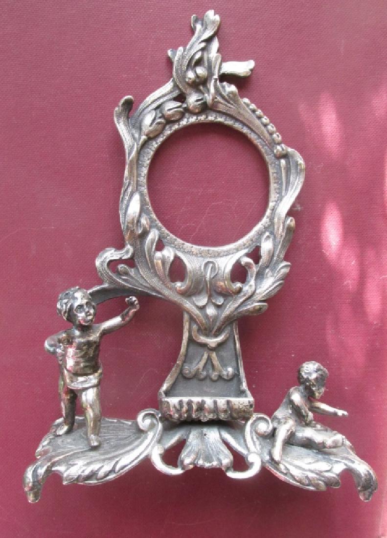 Rococo Victorian Silvered Pocket Watch Holder (1 of 5)