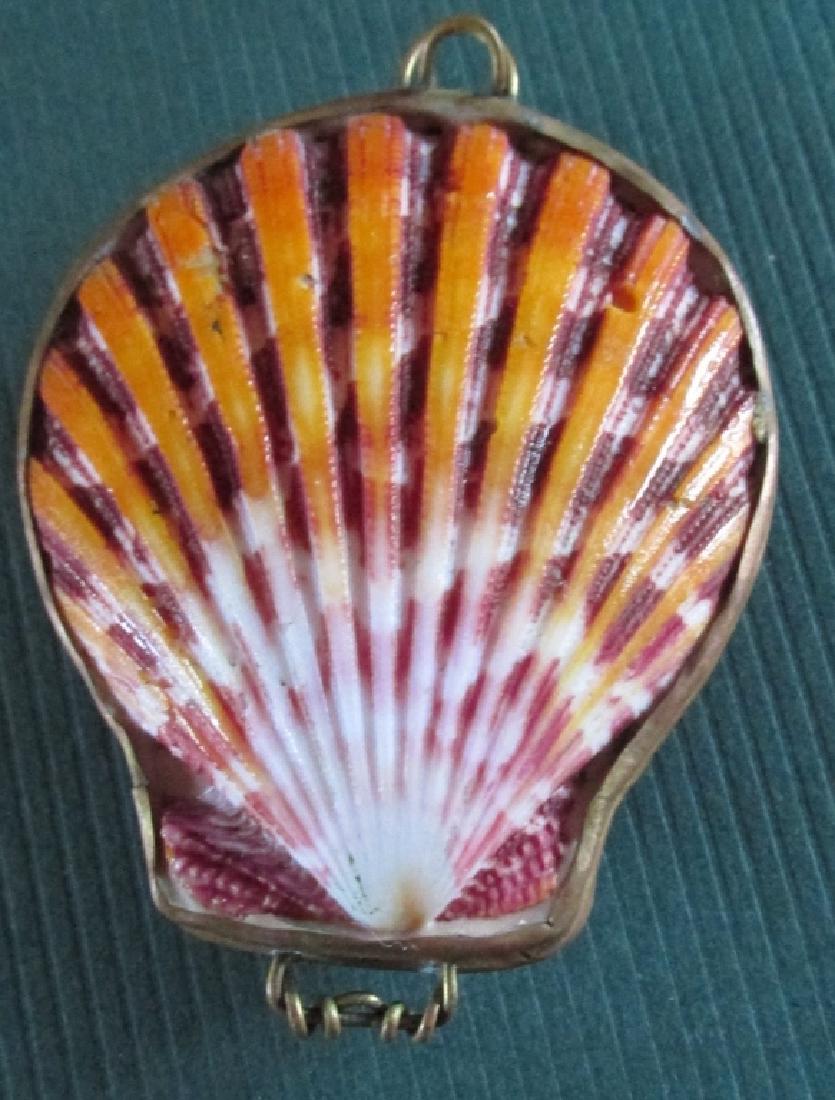 Victorian Brass & Shell Box or Purse (1 of 1)