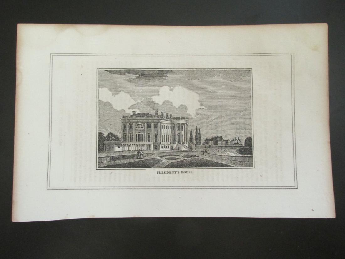 Early Engraving of the Presidents House (1 of 2)