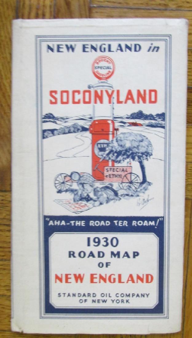 Soconyland 1930 Map of New England (1 of 1)