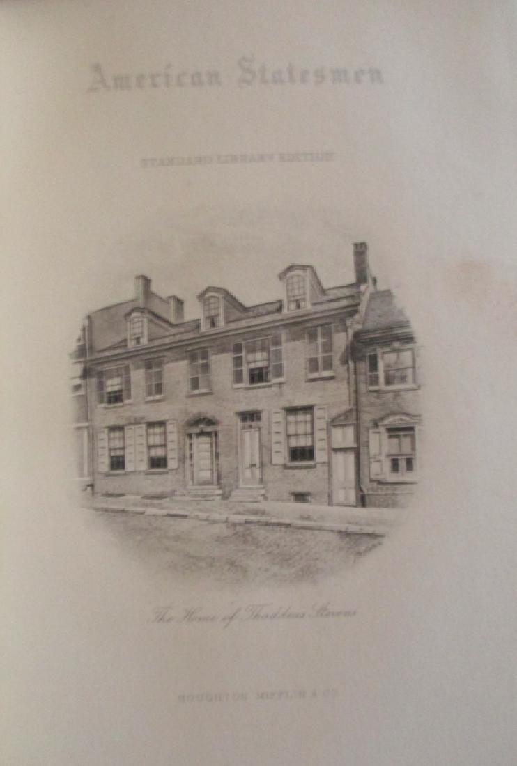 Thaddeus Stevens - Radical Republican: Thaddeus Stevens American Statesmen Series. Three Quarter leather binding Frontis engraving of Stevens. Engraving of Stevens Homestead on title page. Author: Samu