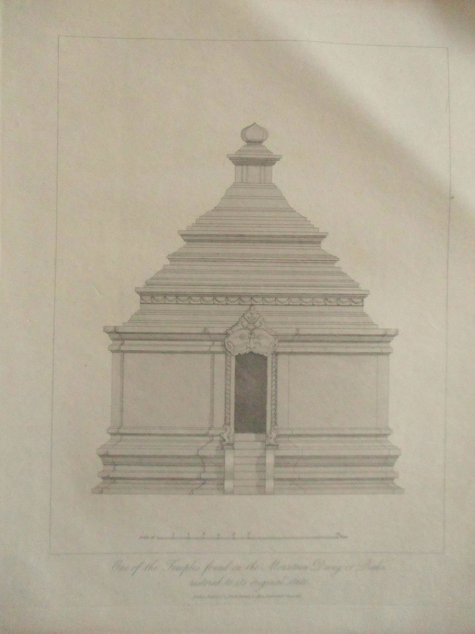 William Daniell - Temples found on the Mountain: One of the Temples found on the Mountain Dieng or Prahu restored to its original state William Daniell (English, 1749-1840) Print Type: Engraving D