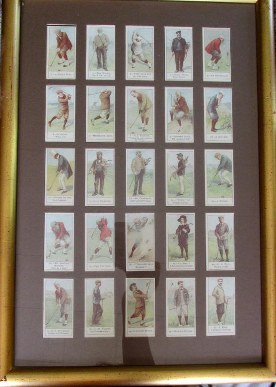 Cope's Tobacco Cards - Golfers: Golfers - Cope's Tobacco Cards 1 - 25 set. Print Type: Facsimile Frame: 19 1/4 x 13 1/4" Condition Report: Very Good