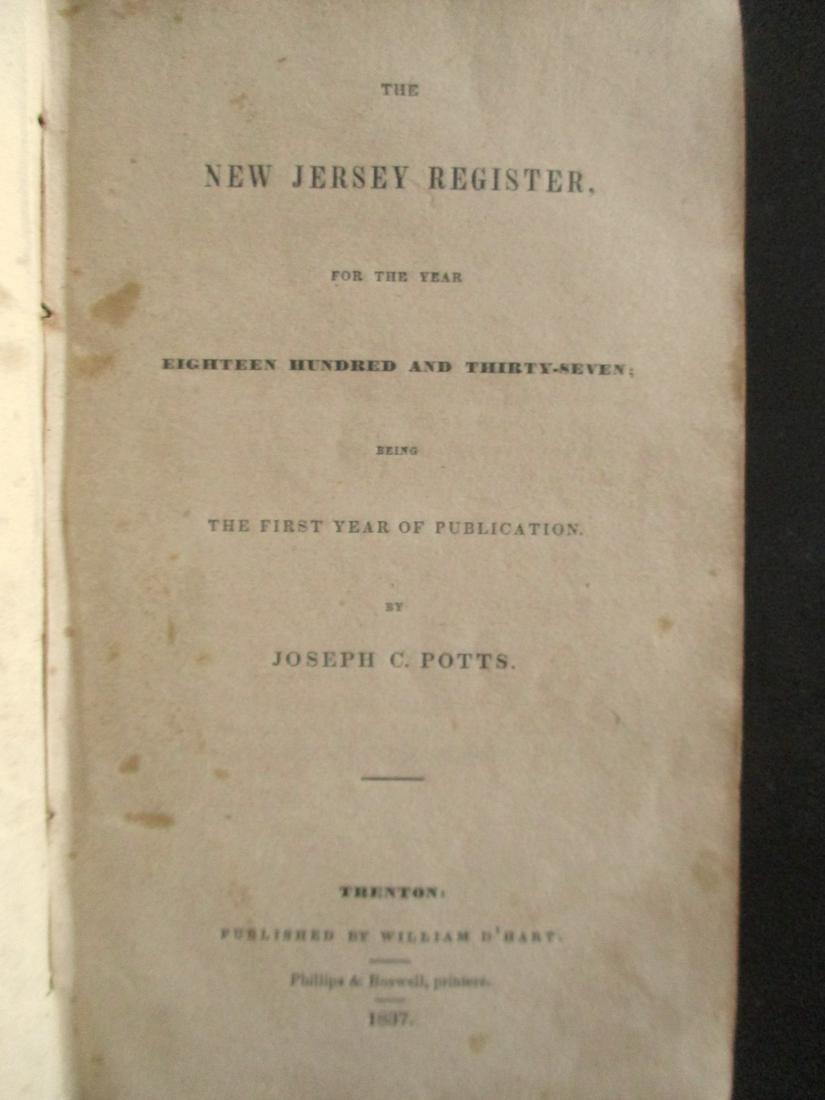 The New Jersey Register 1837 - Rare (1 of 8)