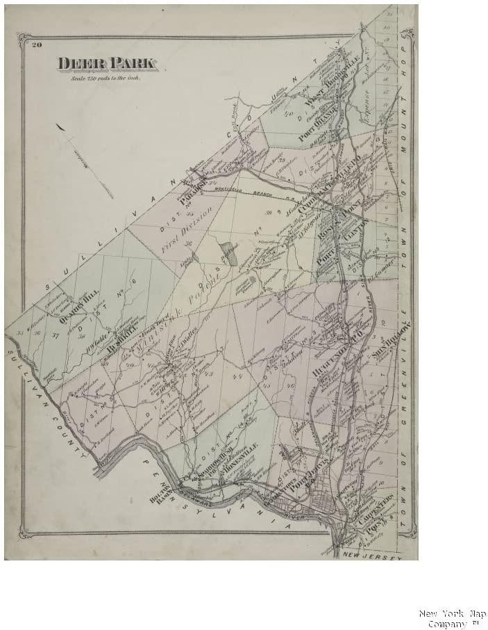 Beers Map of Deer Park  Orange Co. New York (1 of 1)