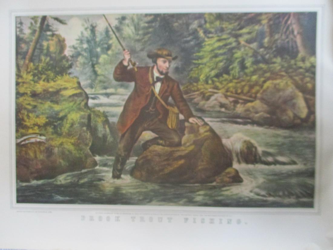Brook Trout Fishing -  Currier Ives (1 of 2)