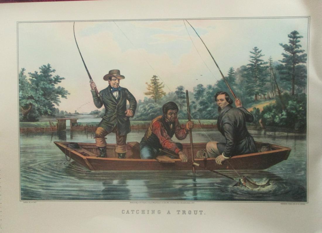 Catching A Trout -  Currier Ives (1 of 2)