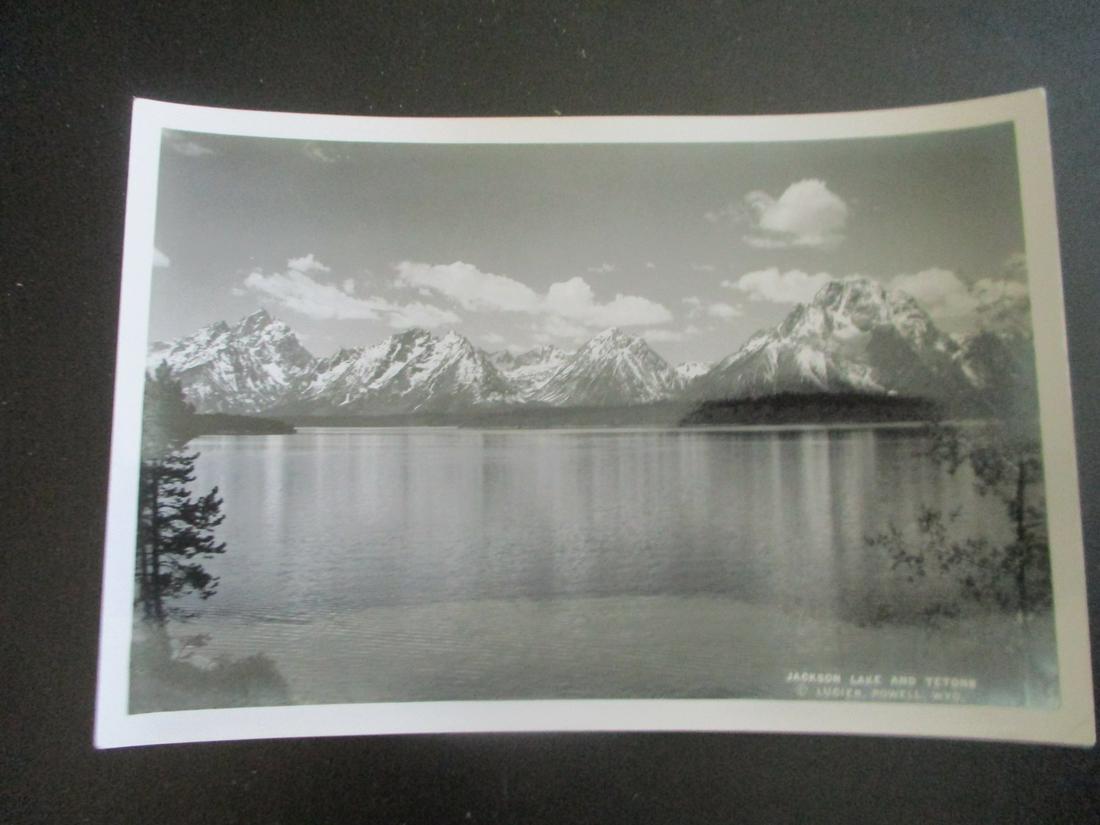 Jackson Lake and Tetone - Albert G. Lucier: Jackson Lake and Tetone Wyoming. Signed and titled in photograph - Lucier, Powell, Wyo. Photographer: Albert G. Lucier 1877 - 1962 Signed: In photograph<