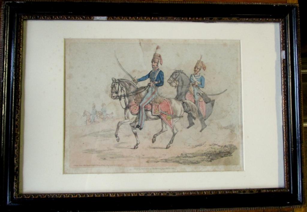 Henry Thomas Alken 1785 - 1851: Napoleonic Cavalry Soldiers Alken notably was an artist of sporting scenes. His military related pictures are rare. This engraving shows two Napoleonic Cavalry office