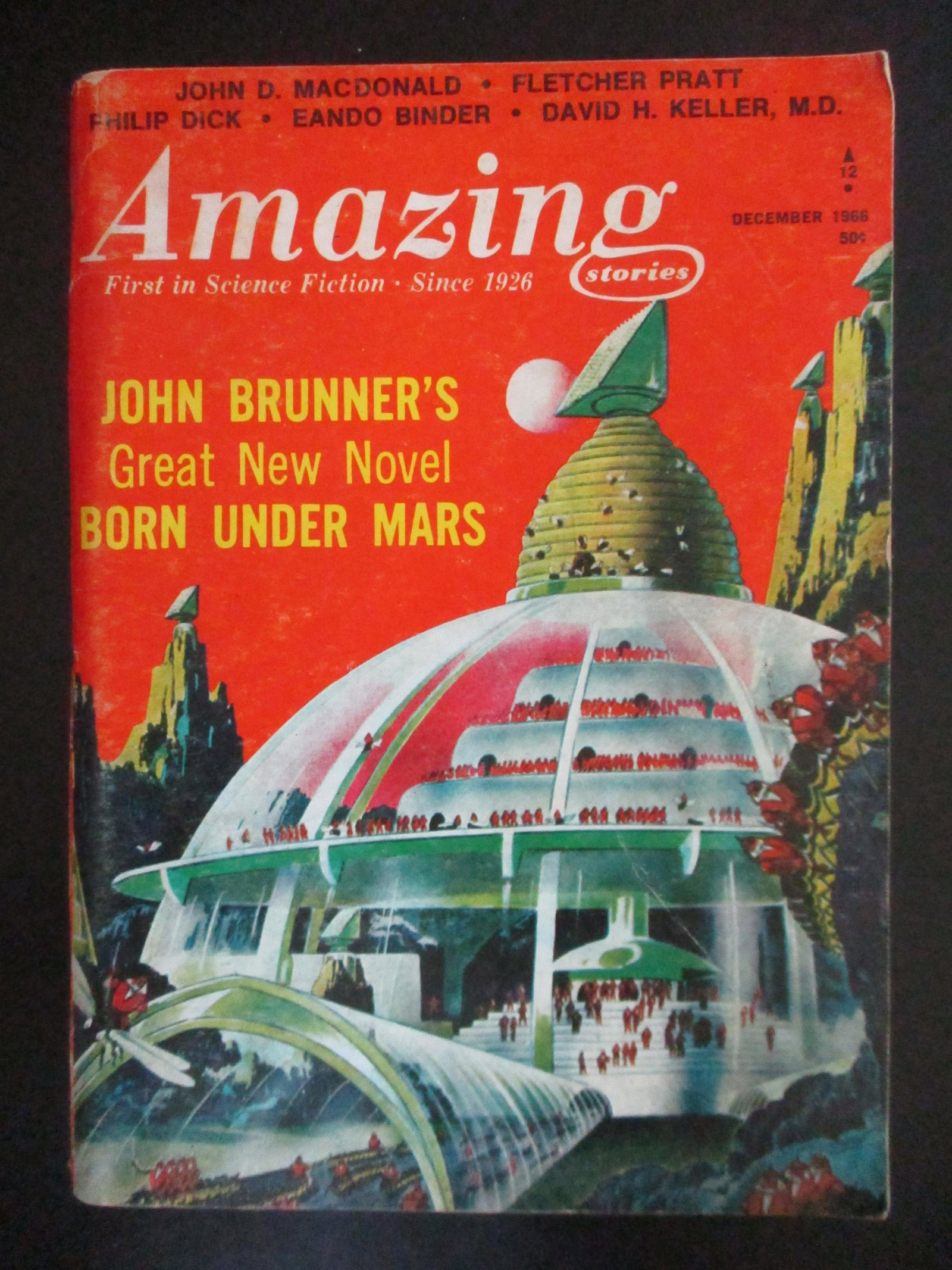 Amazing Stories - December 1966: Amazing Stories Volume 40 Number 7 in Very Good condition. Cover art by James B. Settles (Radium Airship of Saturn). Philip K. Dick's Latest: "Your Appointment Will Be Yesterday