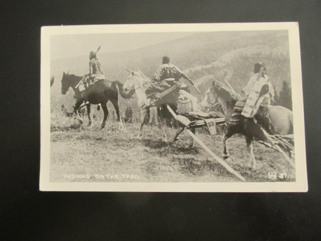 Blackfoot Indians On Trail RPPC 1937 (1 of 4)