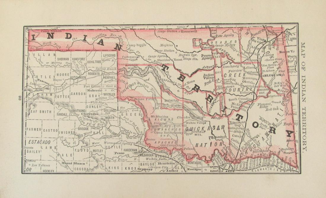 Map of Indian Territory & Kansas (1 of 4)