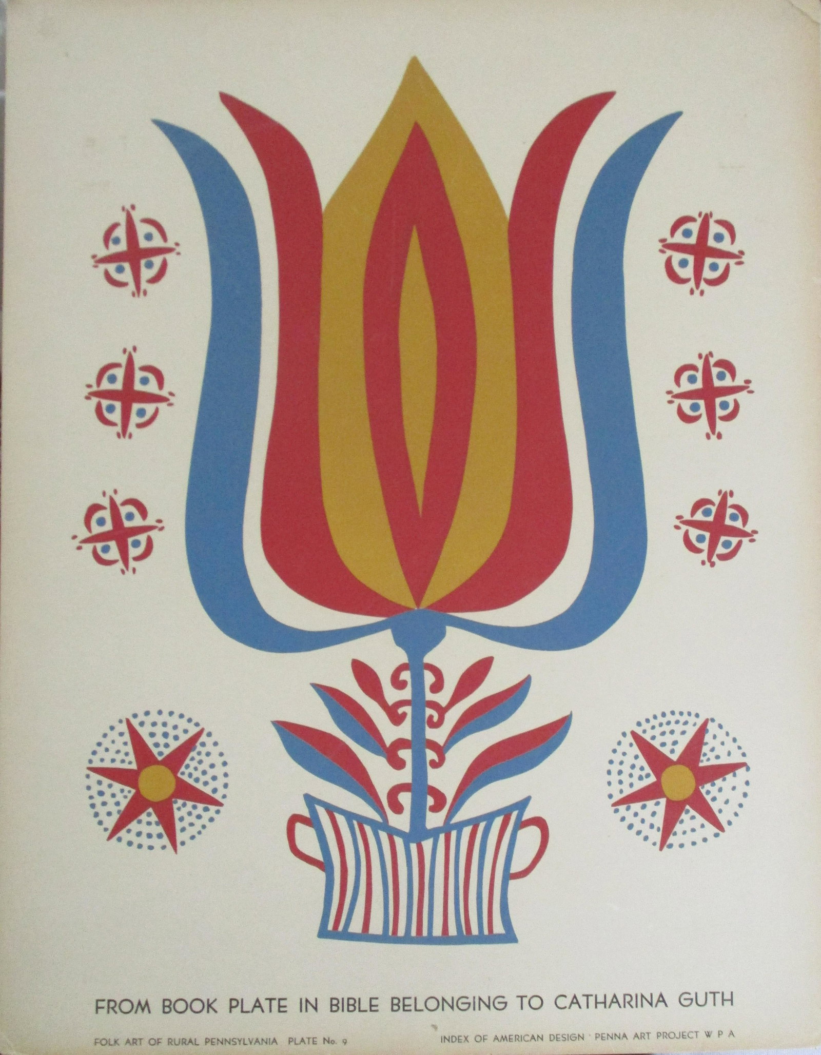 WPA Pennsylvania Folk Art Serigraph (1 of 4)