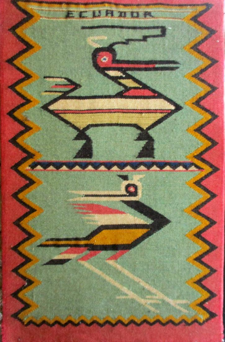 Ecuador 1930's Road Runner Wool Tapestry (1 of 4)