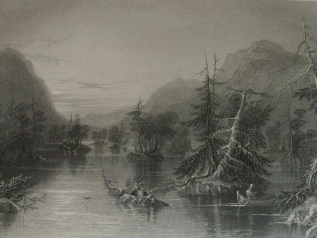 Scene Among The Highlands on Lake George: Scene Among The Highlands on Lake George Print Type: Engraving Date: Circa 1840's Dimensions: 11 x 8 3/4" Subject: New York C
