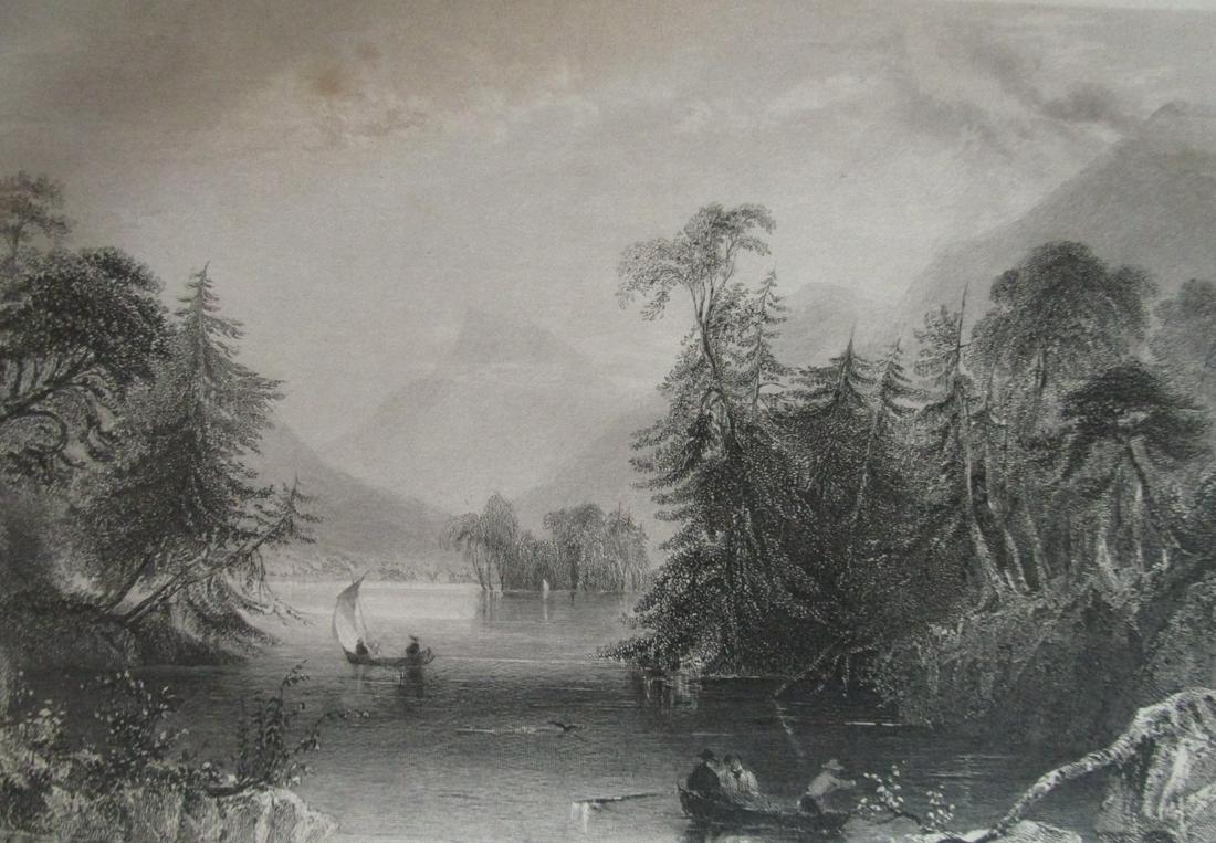 The Narrows, Lake George New York: The Narrows, Lake George New York Print Type: Engraving Date: Circa 1840's Dimensions: 11 x 8 3/4" Subject: New York Conditio