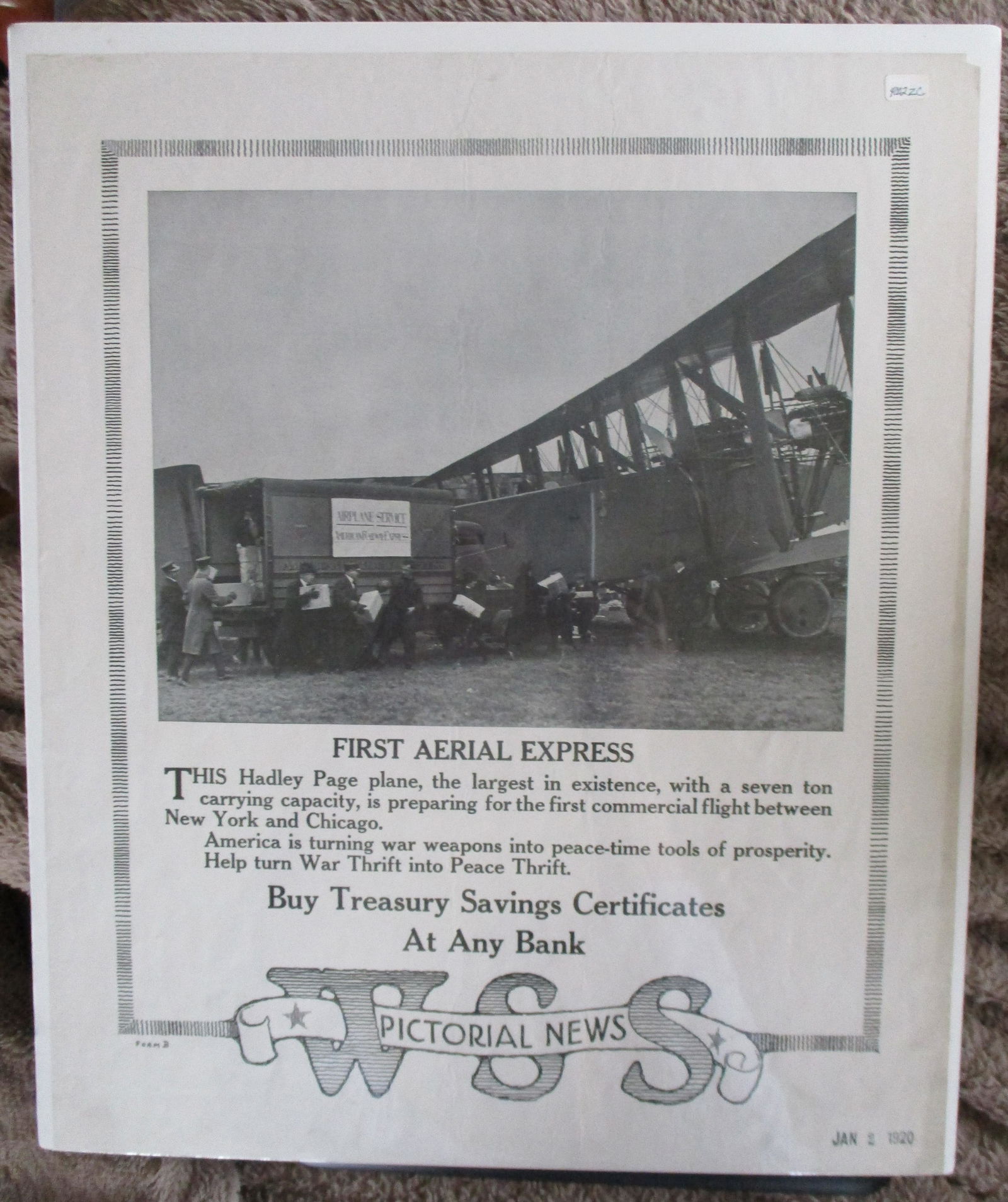 Hadley Page Plane - 1st Aerial Express 1920 (1 of 4)