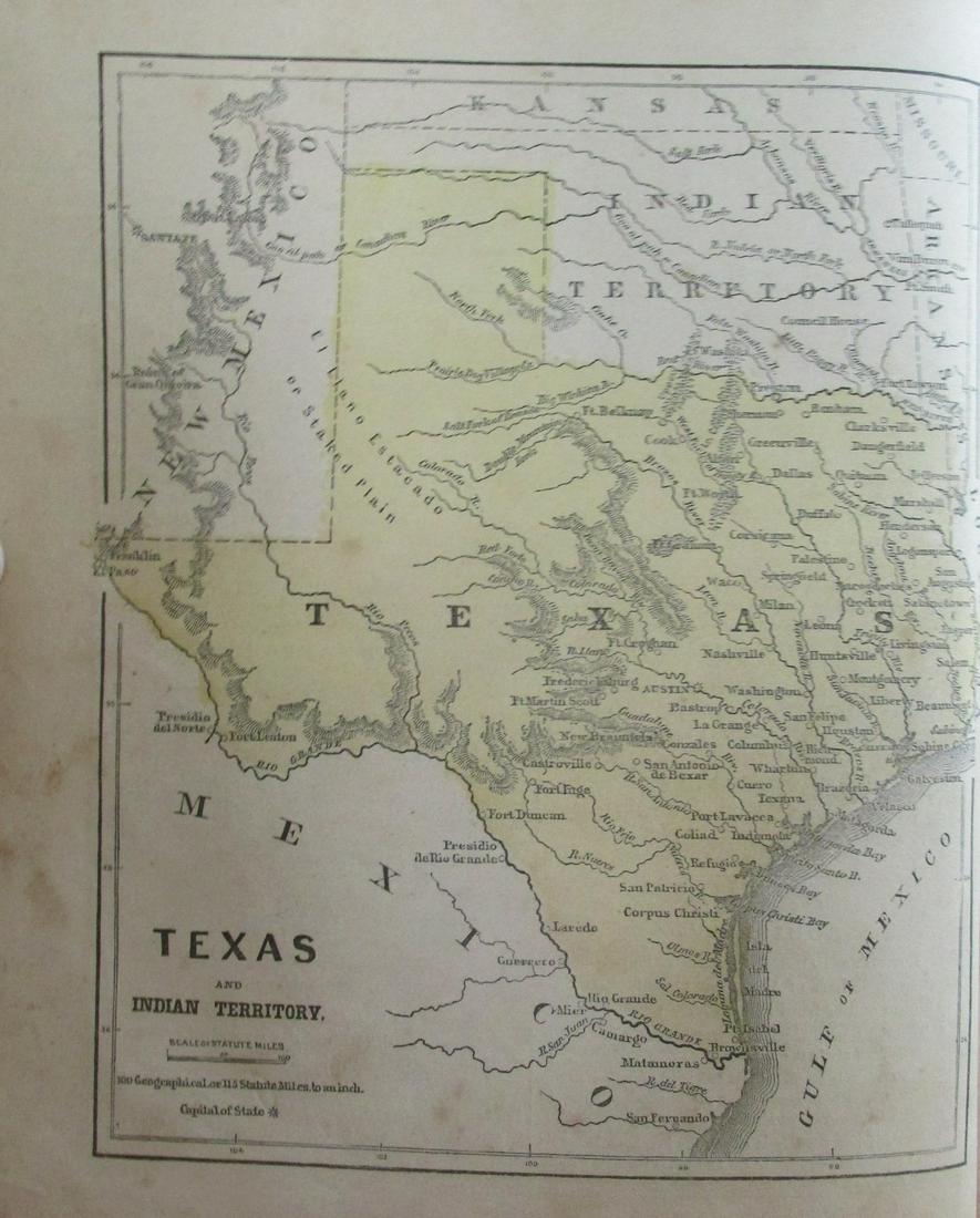 Map of Texas and Indian Territory - 1850's: Map of Texas and Indian Territory Cartographer: George Woolworth Colton Dated: C 1850's Type: Engraved Hand Colored Dimensions: 9 1/2 x 7 1/2" Condition R
